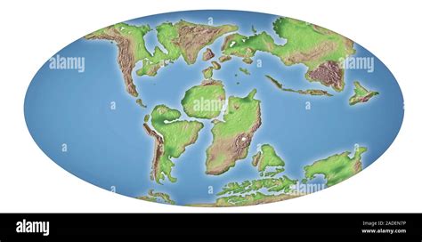 Deriva Continentale 100 Milioni Di Anni Fa Mappa Della Terra Che