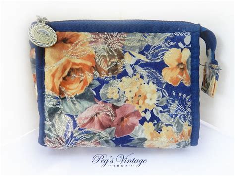 Vintage Oscar De La Renta Cosmetic Bag Small Floral Make Up Etsy Canada