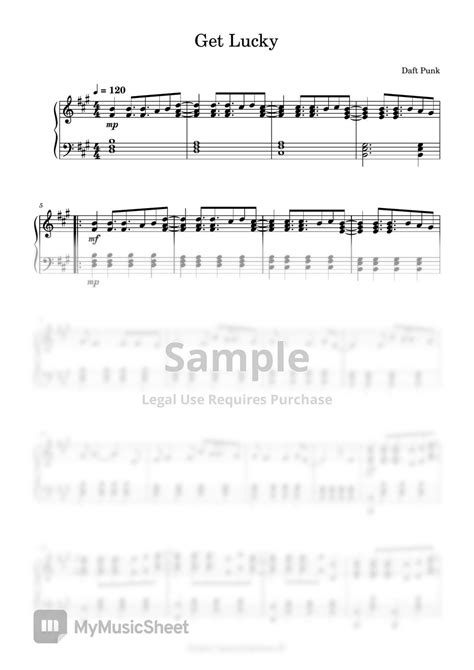 Daft Punk Get Lucky Sheets By Guestinpiano