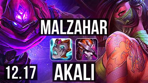 Malzahar Vs Akali Mid M Mastery Games Euw Master