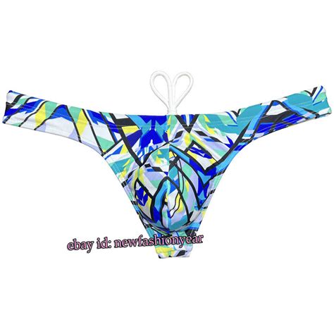 Fashion Men Swimwear Bulge Pouch Swim Thong Beach Surfing Swimsuit Bikini Trunks EBay