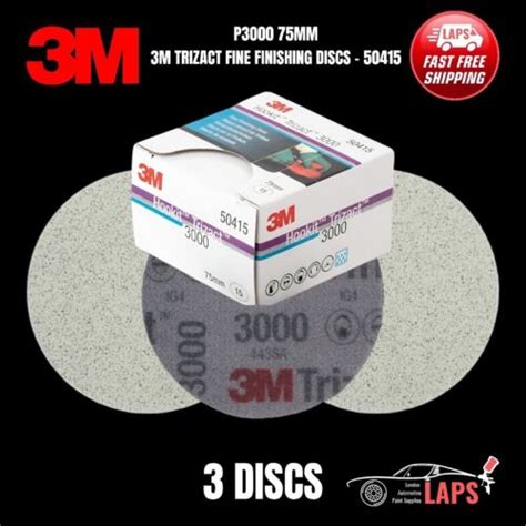 3m Trizact Fine Finishing Sanding P3000 75mm 3 Discs Only 50415