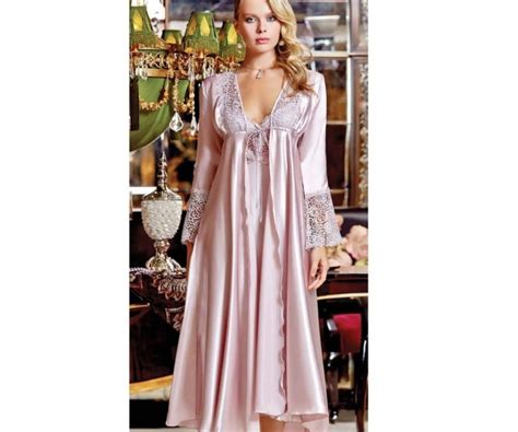 Lace Satin Nightgown Set Of 6 Sexy Bridal Nightgown And Robe Pajama Set Honeymoon Lingerie