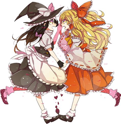 Hakurei Reimu And Kirisame Marisa Touhou Drawn By Mam233 Danbooru