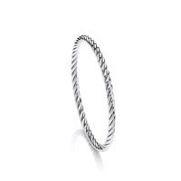 Sterling Silver Eternal Rope Twist Bangle Cavendish French