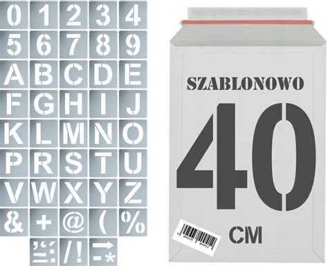 Szablony Malarskie Wielorazowe Litery I Cyfry 40cm 12872491478 Allegro Pl