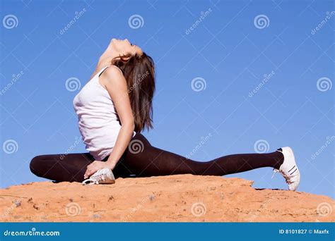 Flexible Female Gymnast Stock Image Image Of Brunette