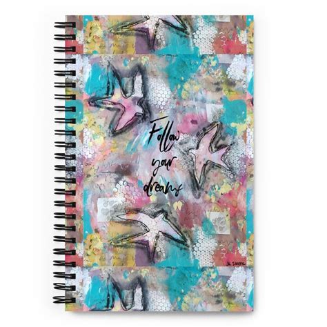 Dream Birds Dot Grid Spiral-Bound Bullet Journal Notebook - Sleeping ...