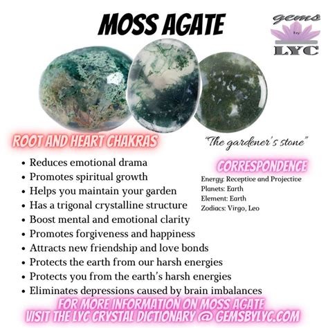 Agate Moss Crystal Healing Stones Crystal Healing Chart Chakra