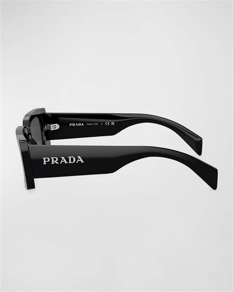 Prada Mens Acetate Rectangle Sunglasses Neiman Marcus