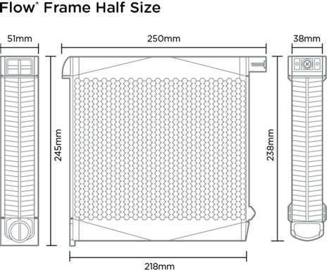 What are the dimensions of the Flow Frames?