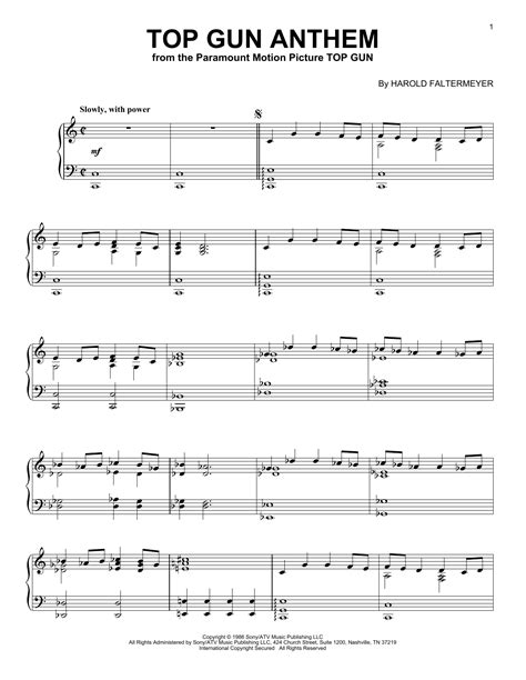 Harold Faltermeyer - Top Gun Anthem sheet music