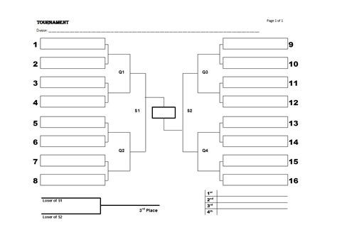 32 Tournament Team Bracket Printerfriendly Free Printable Wrestling