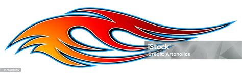 Sports Car Speed Fire Flame Decal Vinyl Sticker Racing Car Tribal Fire Flames Vector Eps Graphic ...