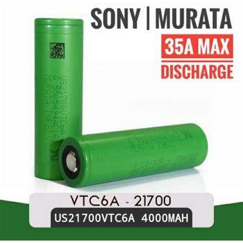 Jual BATERAI 21700 SONY VTC 6A 4000 MAh 35A ORIGINAL Shopee Indonesia