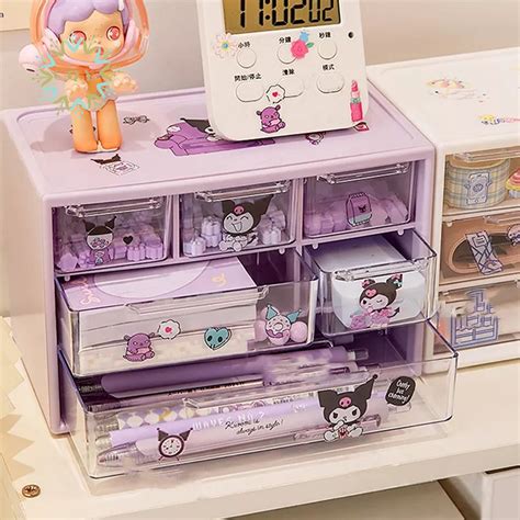 Desk Organizers Cute Small Six Drawers Desktop Organizer Macaron ...