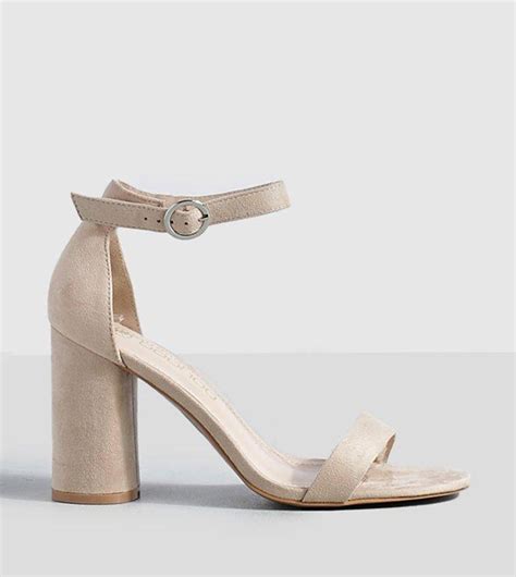 Buy Boohoo Rounded Heel Part Barely There Heels In Nude Thstreet Qatar