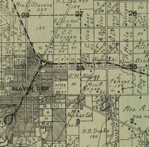 Dodge County Wisconsin 1900 Old Wall Map Reprint With | Etsy