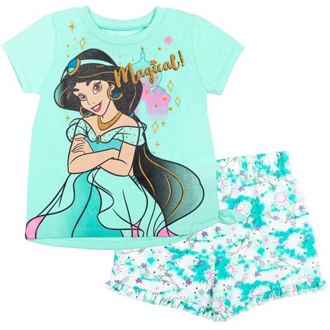 Disney Princess Jasmine Summer Apparel: Toddler Girls T-Shirt & French