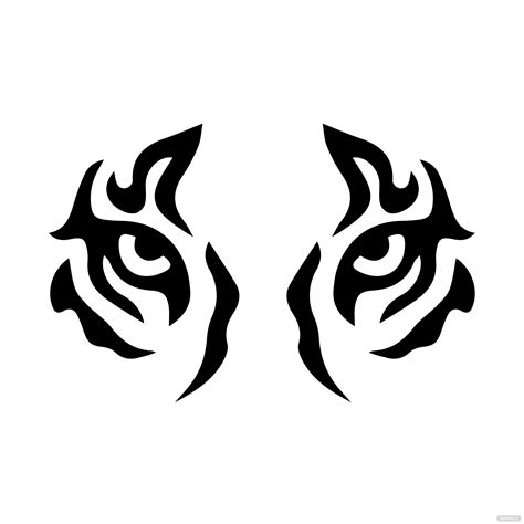 Free Tiger Eyes Vector Tiger Drawing Tiger Stencil Easy Tiger Drawing