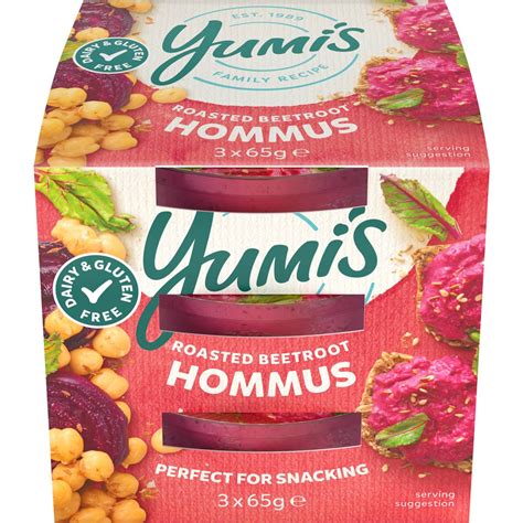 Yumi S Roasted Beetroot Hommus Dip G X Pack Woolworths