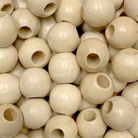 Mm Wholesale Round Natural Wood Beads At Craftysticks