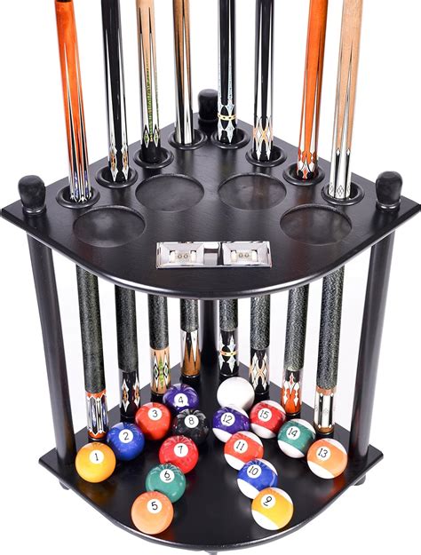 Amazon ISZY Billiards Pool Stick Holder Cue Rack Only Wood