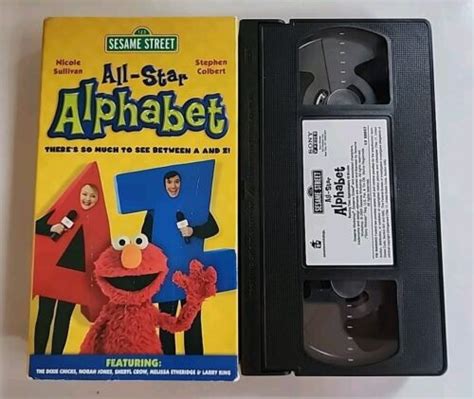 Sesame Street All Star Alphabet VHS 2005 Stephen Colbert Sheryl Crow