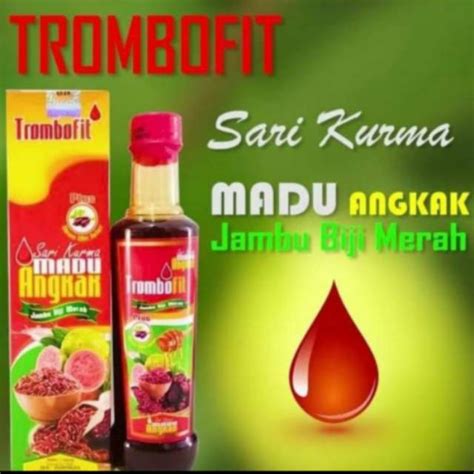 Jual Trombofit Sari Kurma Madu Angkak Propolis Jambubiji Plus Daun Ubi