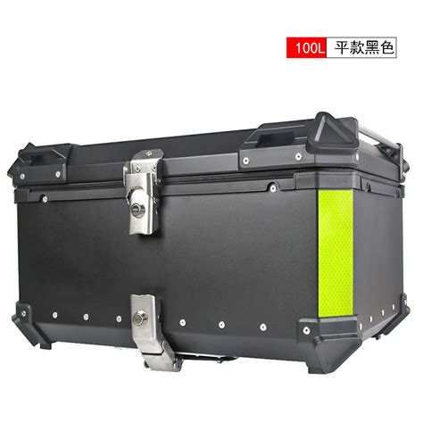 100l Motorcycle Aluminum Rear Toolbox Trunk Storage Top Tool Box