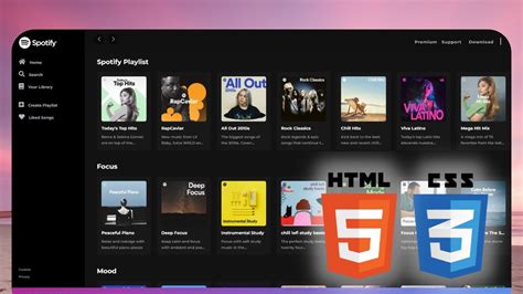 Build A Spotify Clone With HTML CSS YouTube