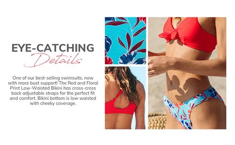 Cupshe Women S Floral Print Knot Adjustable Bikini Sets Two Piece Bathing Suit Amazon Ca