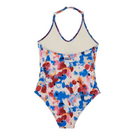 Girls One Piece Swimsuit Flowers In The Sky Vilebrequin