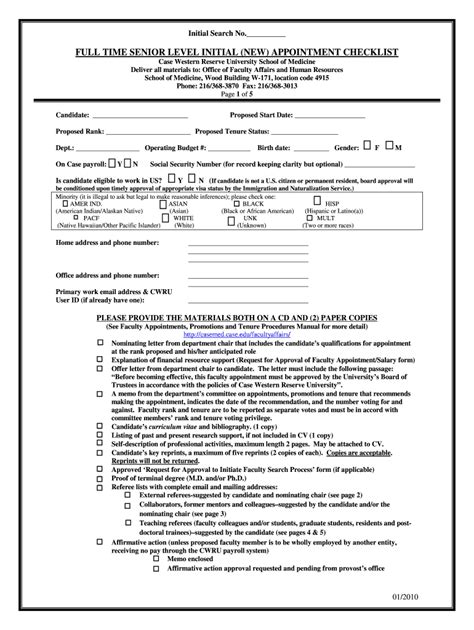 Fillable Online Casemed Case Appointment Application Case Western