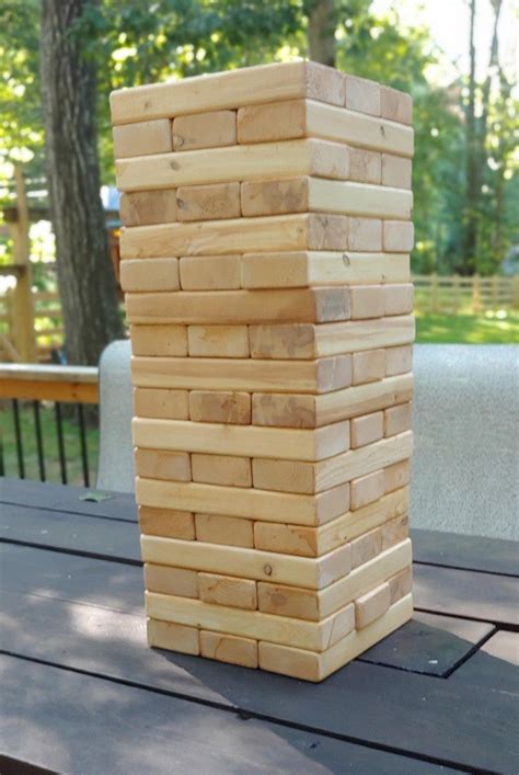 Build Your Own Giant Jenga Set For Some Fall Outdoor Fun Diy Yard