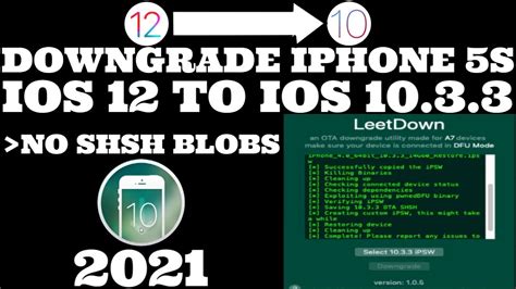 Downgrade Iphone 5s To Ios 10 3 3 Downgrade Iphone 5s Without Shsh Blobs Iphone 5s Downgrade