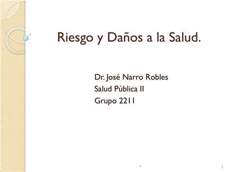 Riesgo Y Da Os A La Salud Iovanny Cruz Ojeda Udocz