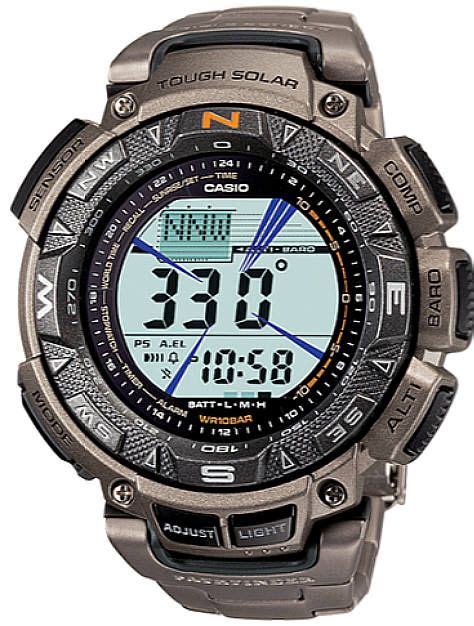 Casio Pathfinder Compass Altimeter Titanium Watch Pag240t 7