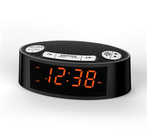 Itoma Electric Amfm Alarm Clock Radio With Dual Alarm Sleep Timer Usb Cable Orange Led