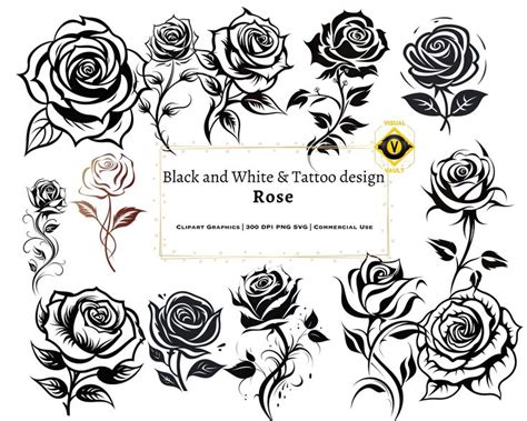 20 Rose Svg Designs Rose Svg Rose Bundle Floral Svg Bundle Geometric ...