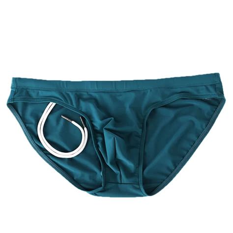 BRAVE PERSON Men S Nylon Solid String Design Beachwear Swim Briefs Bikini Men Low Rise Hot