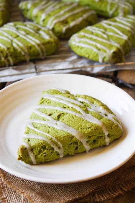 Matcha Green Tea Scones With Vanilla Bean Icing Matcha Green Tea