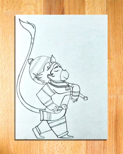 Bal Hanuman Pencil Sketch For Beginners How To Draw Bal Hanuman Step