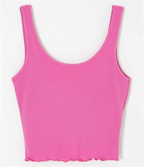 Blusa Regata Cropped Básica em Algodão Canelado Rosa Renner