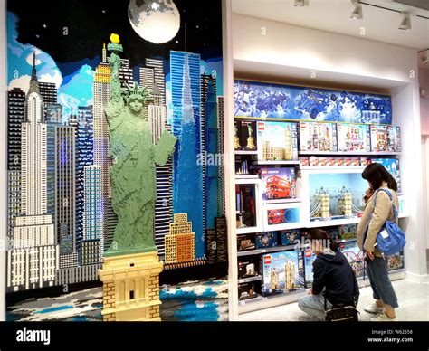 People Visit The Lego Flagship Store At Shanghai Shimao Festival City