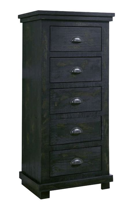 Willow Lingerie Chest In Distressed Black Progressive Furniture P612 13