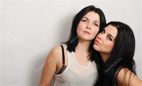 Beautiful Sexy Brunette Lesbians Stock Photo Badger7 104829892