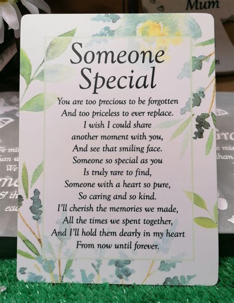 Graveside Memorial Card - Someone Special - Cottage Garden Centre