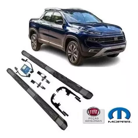 Kit Estribo Lateral Premium Preto Original Fiat Toro