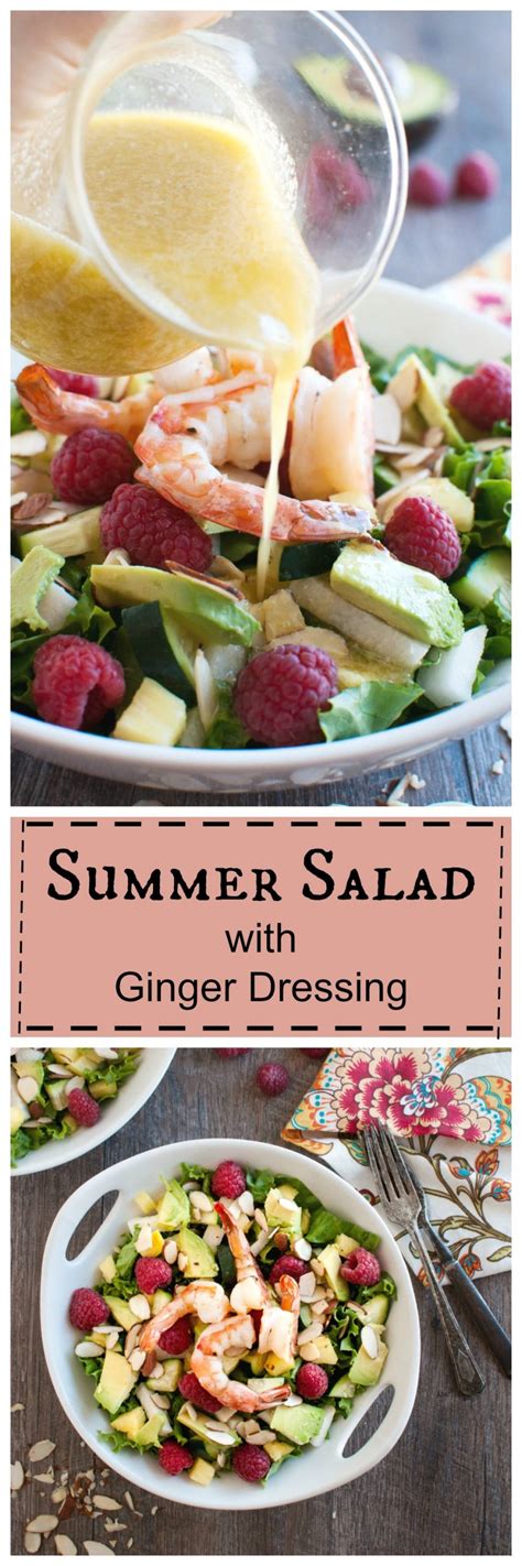 Summer Salad with Ginger Dressing - The Organic Dietitian